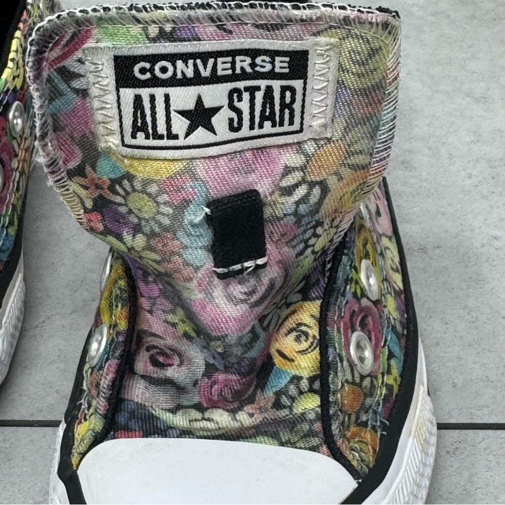 Converse All Star Sneakers Floral Kids Shoes Size Youth 13 - Picture 10 of 12